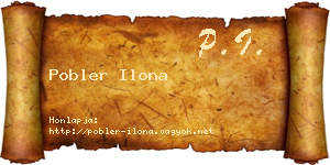 Pobler Ilona névjegykártya
